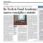 Its Tech & Food Academy: nuovo consiglio e statuto - Rassegna stampa